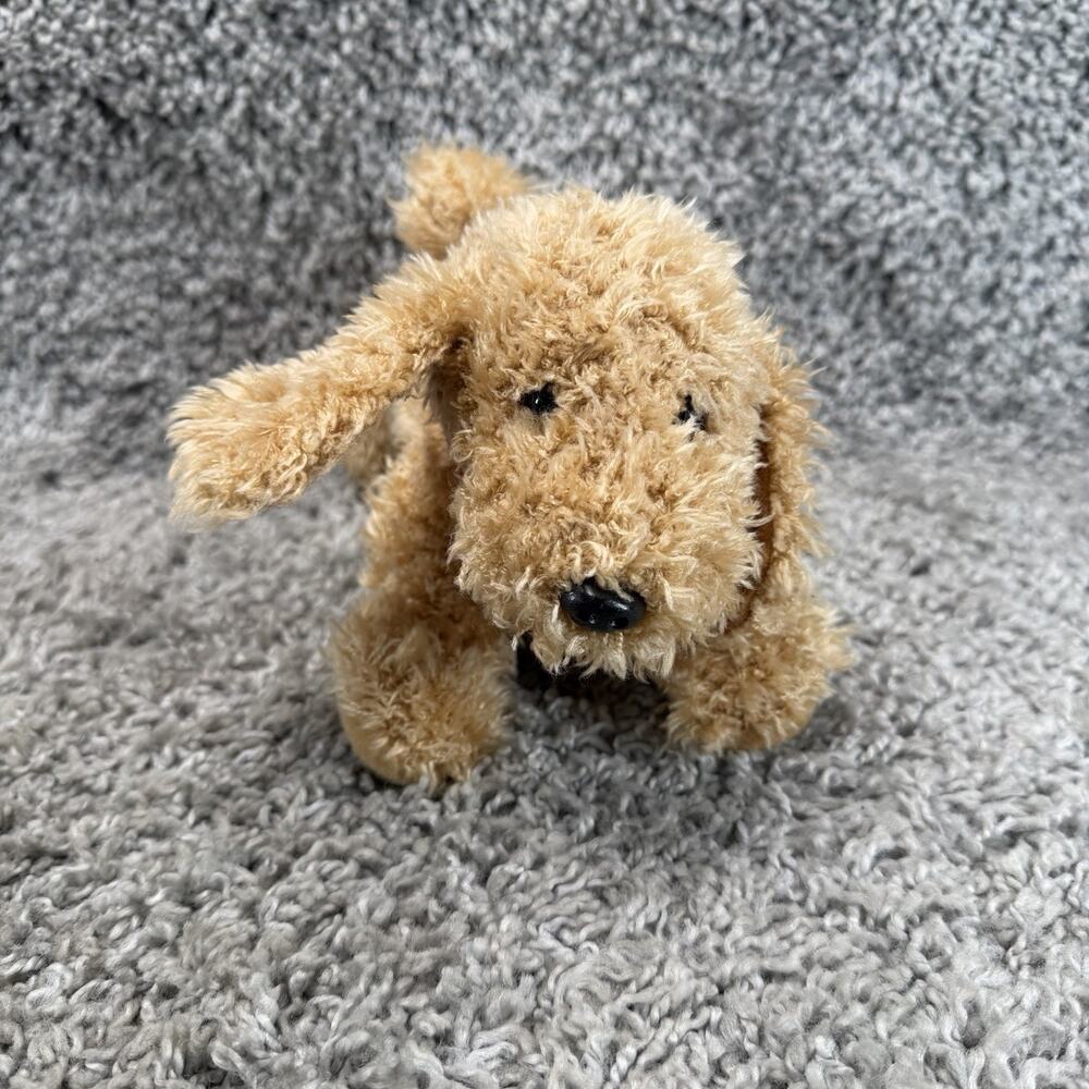 Vintage GUND Barky Plush Stuffed Puppy Dog Shaggy Tan Brown Toy